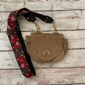 See By Chloe Collins Suede Leather Flap Crossbody